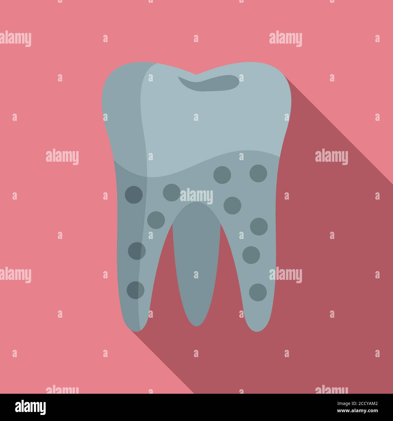 Tooth caries icon. Flat illustration of tooth caries vector icon for ...