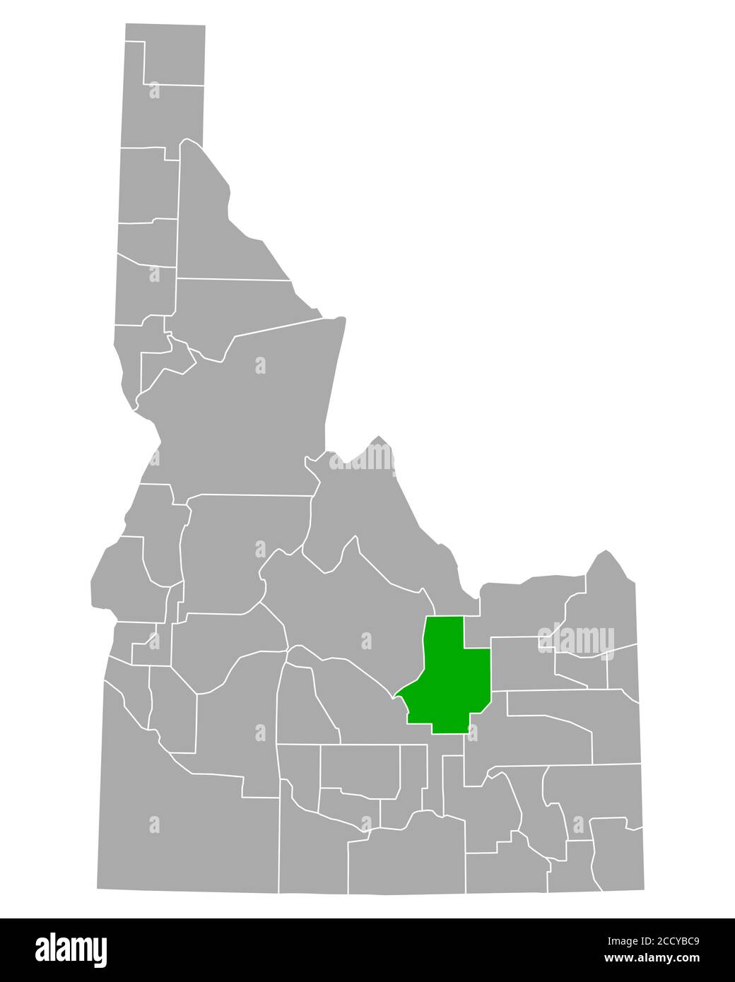 Map of Butte in Idaho Stock Photo Alamy
