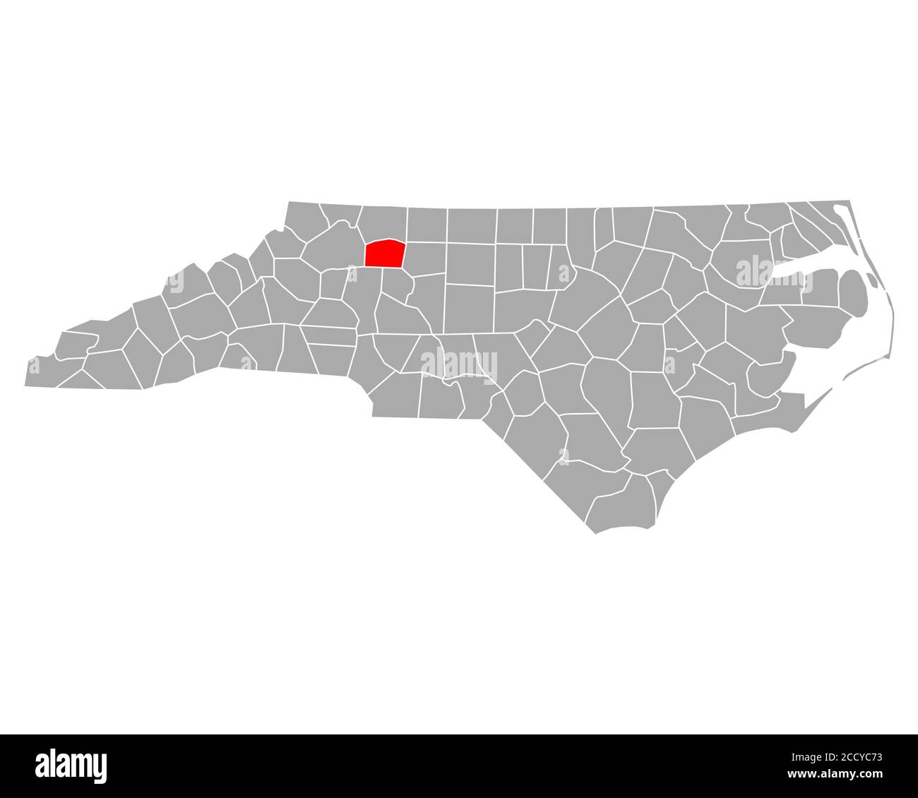 Map of Yadkin in North Carolina Stock Photo Alamy