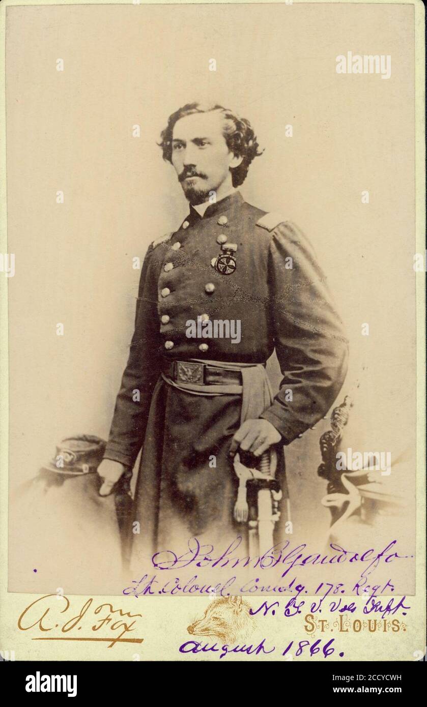 John B. Gandolfo, Lieutenant Colonel, Commanding 178th Regiment, New York Volunteer infantry. Stock Photo