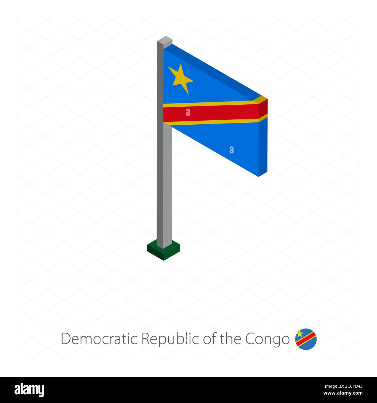 Vector flagpole with congo dr flag hi-res stock photography and images ...