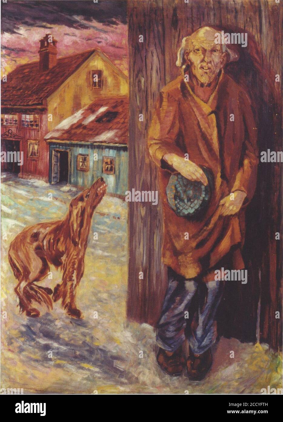 Johannessen - Bettler und Hund - 1920. Stock Photo