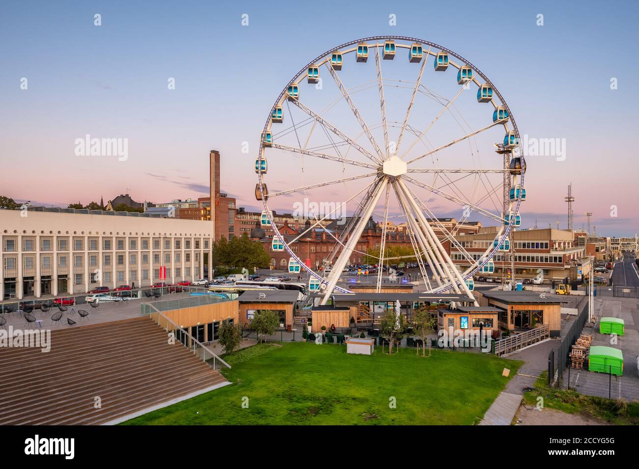 Observation wheel in Helsinki, Finland. Stock Photo