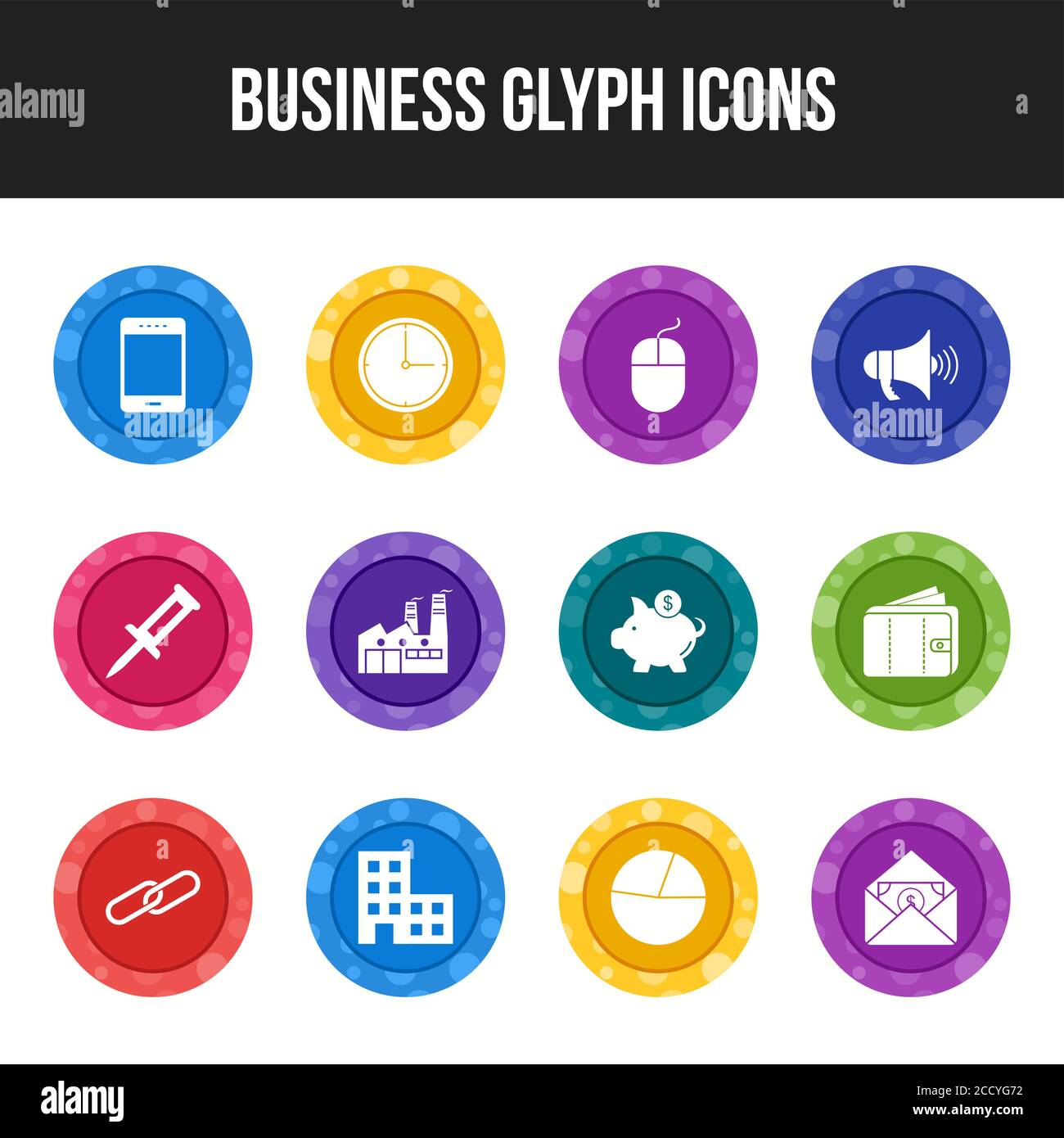 Unique Business Glyph icon set Stock Vector Image & Art - Alamy