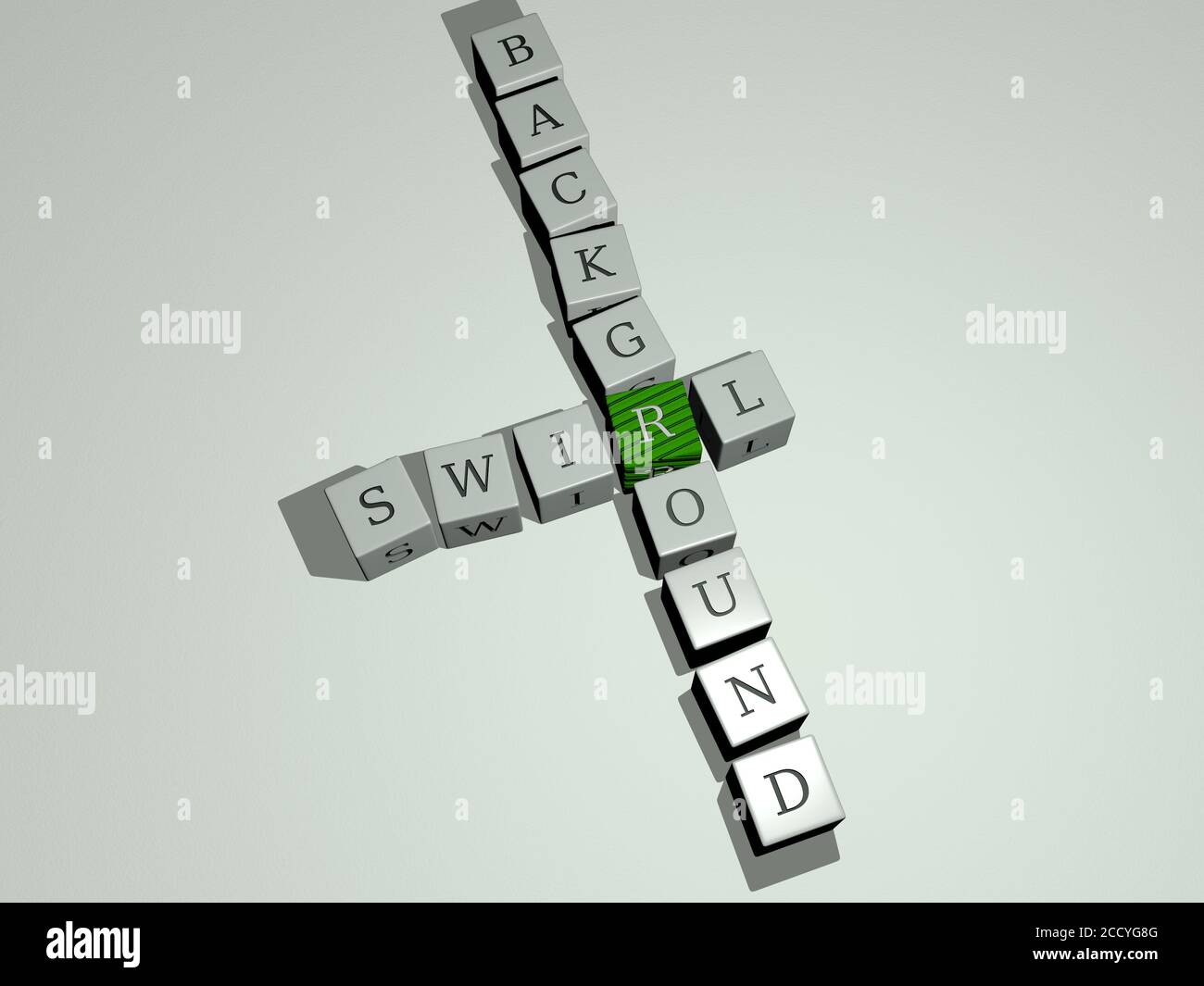 swirl background crossword by cubic dice letters, 3D illustration Stock Photo Alamy
