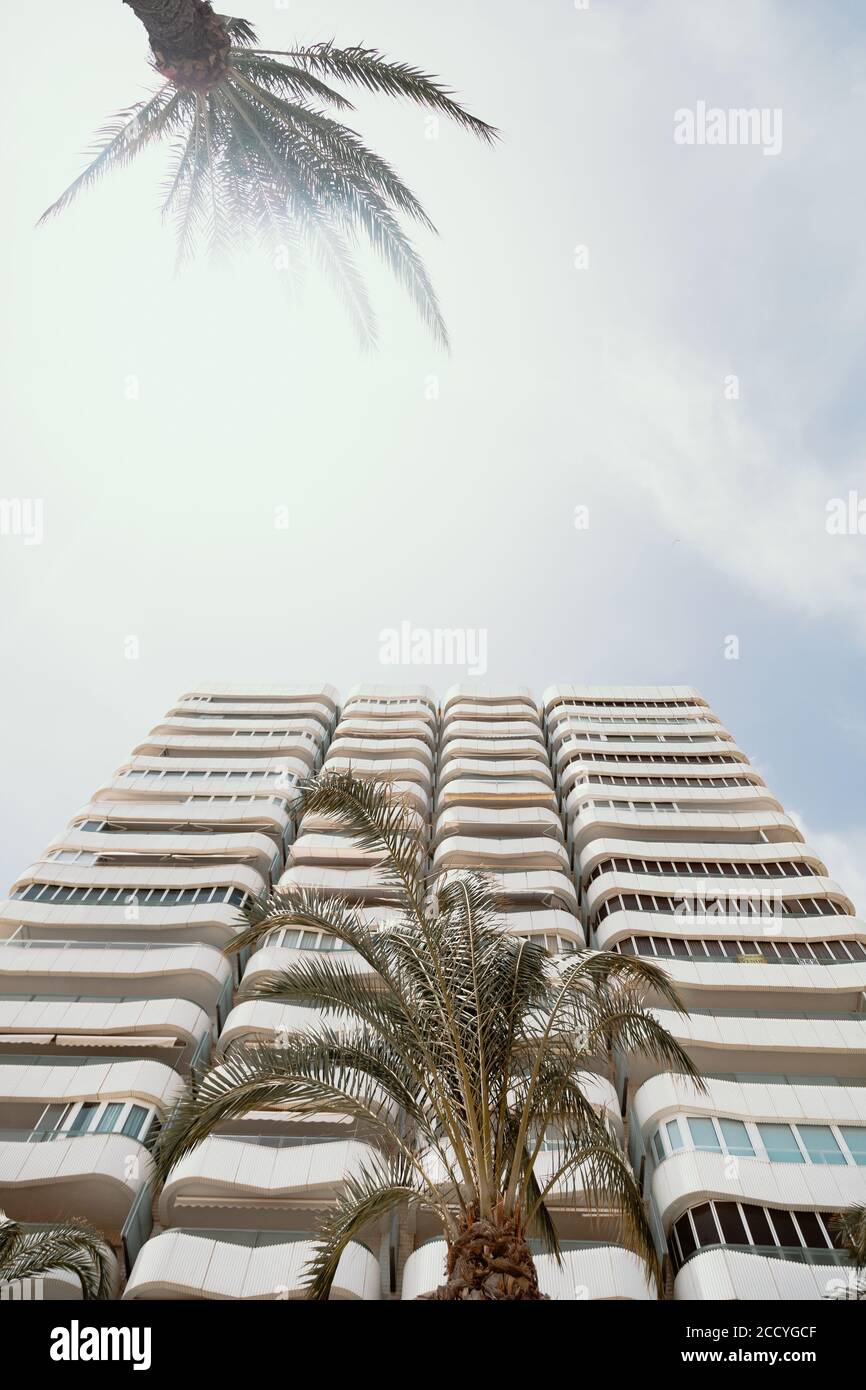 Apartment building pattern balconies near a beach Stock Photo - Alamy