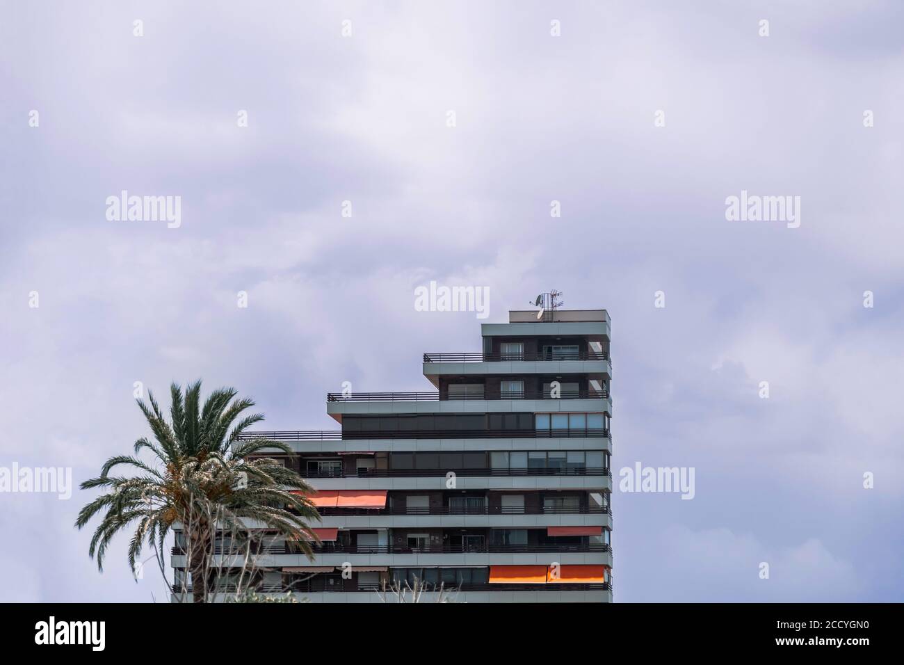 Apartment building pattern balconies near a beach Stock Photo - Alamy