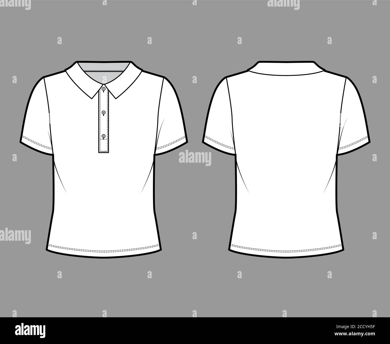 Polo Shirt Design Vector White Blue Colors Stock Illustrations