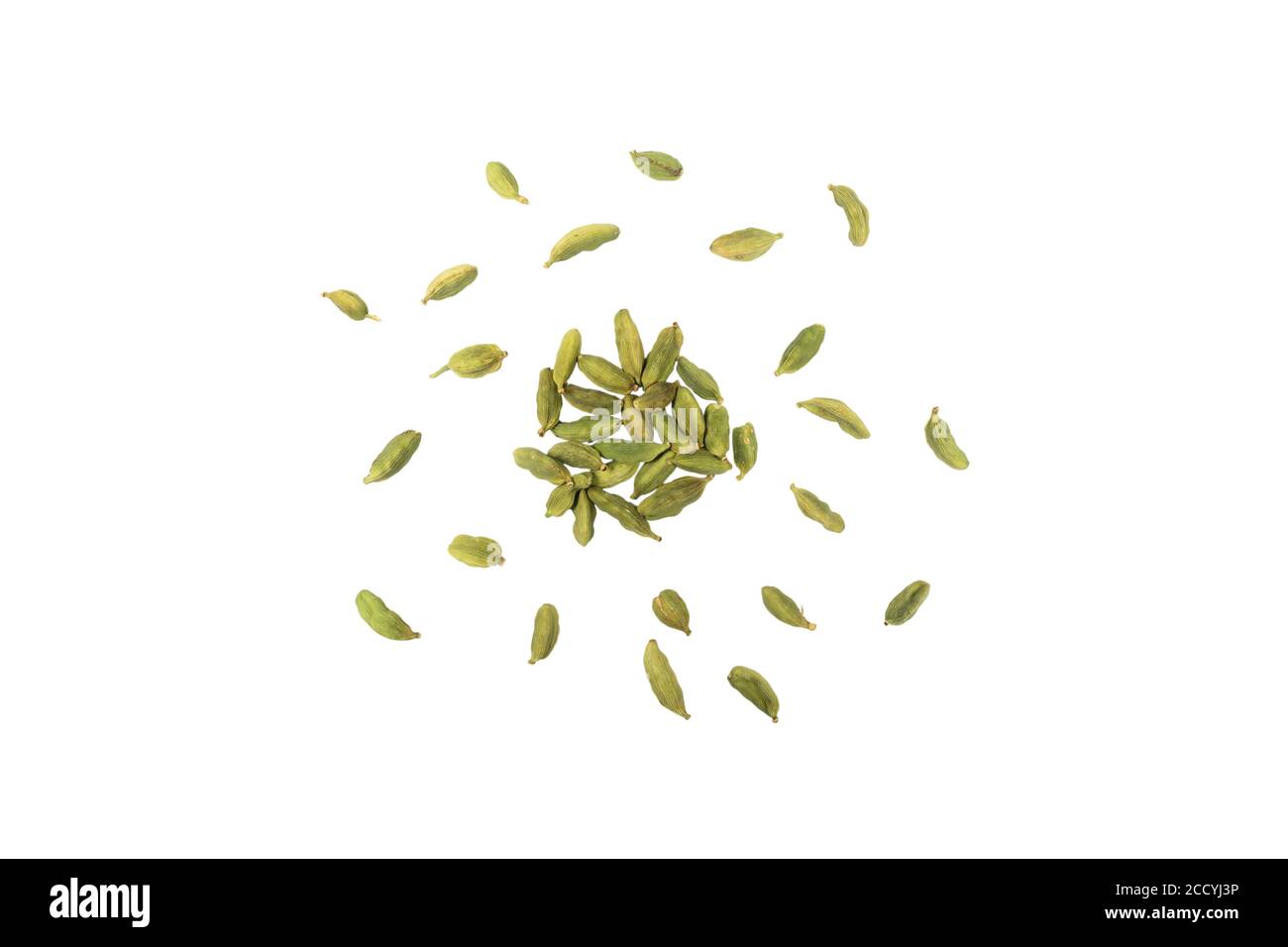 Dry capers isolated on white background with clipping path close up