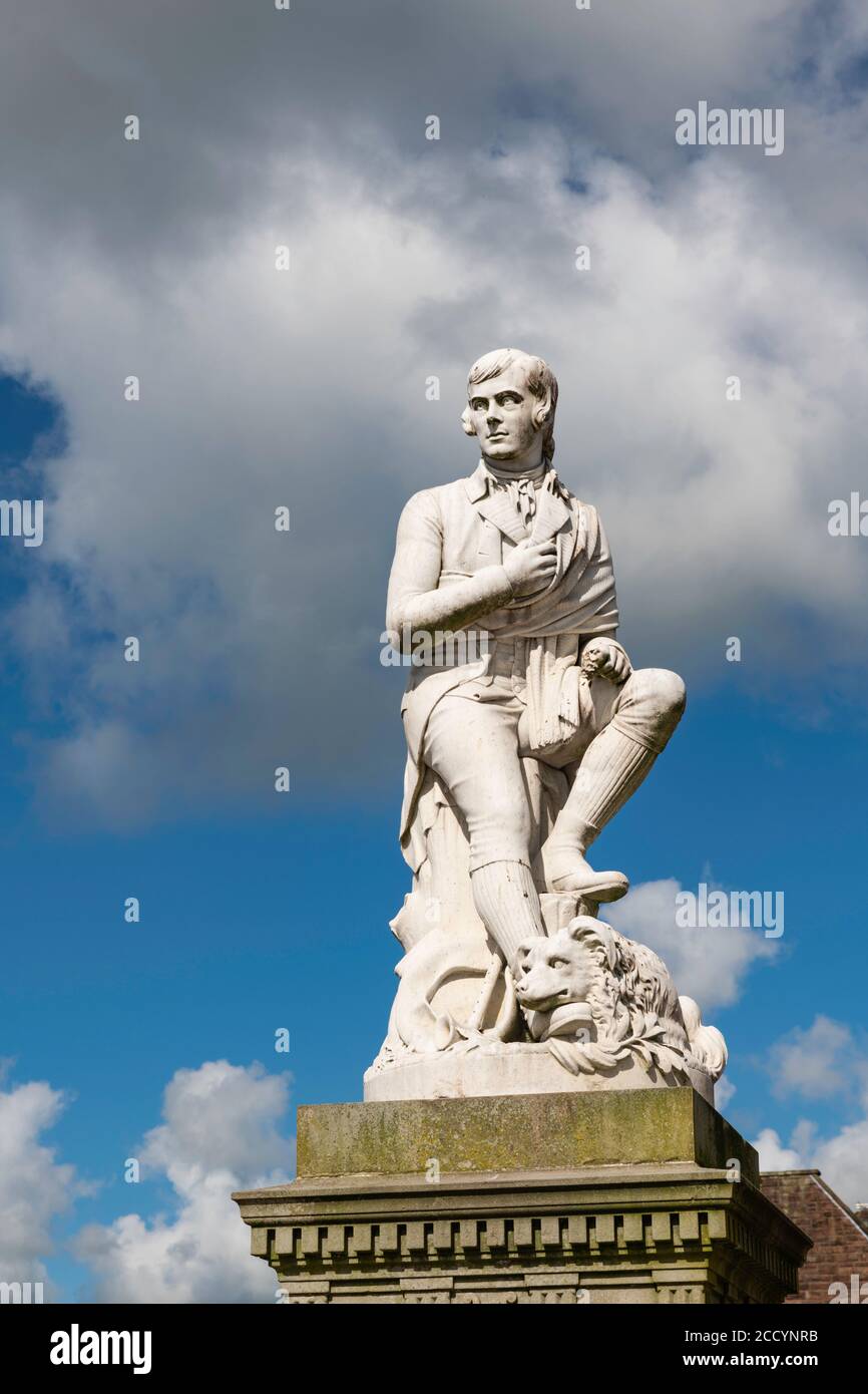 Statue of Robert Burns, Dumfries, Dumfries and Galloway, Scotland Stock