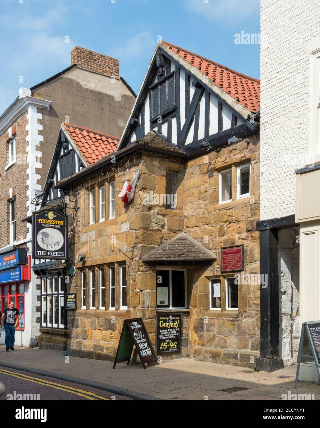 The Fleece Inn, a historic pub in the centre of Northallerton, North Yorkshire Stock Photo