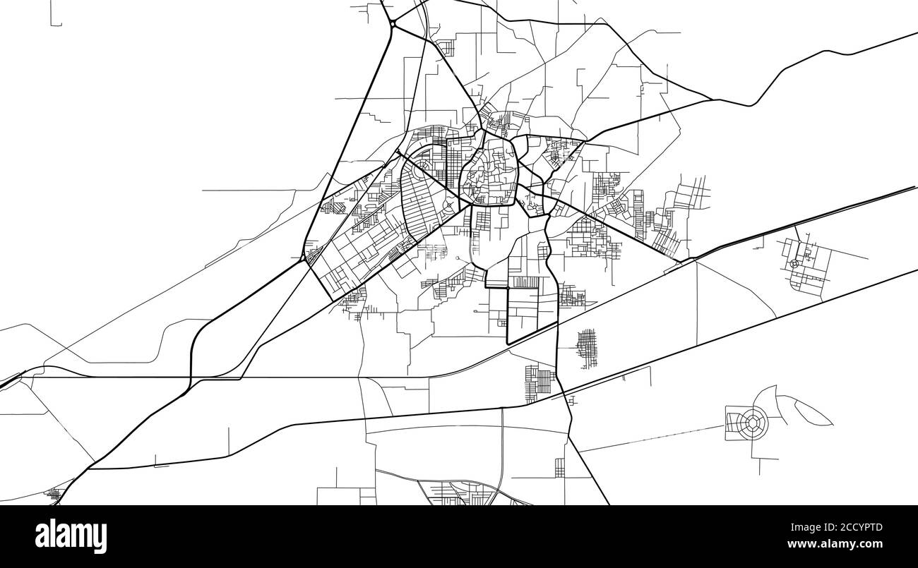 Urban vector city map of Bahawalnagar, Pakistan, Asia Stock Vector ...