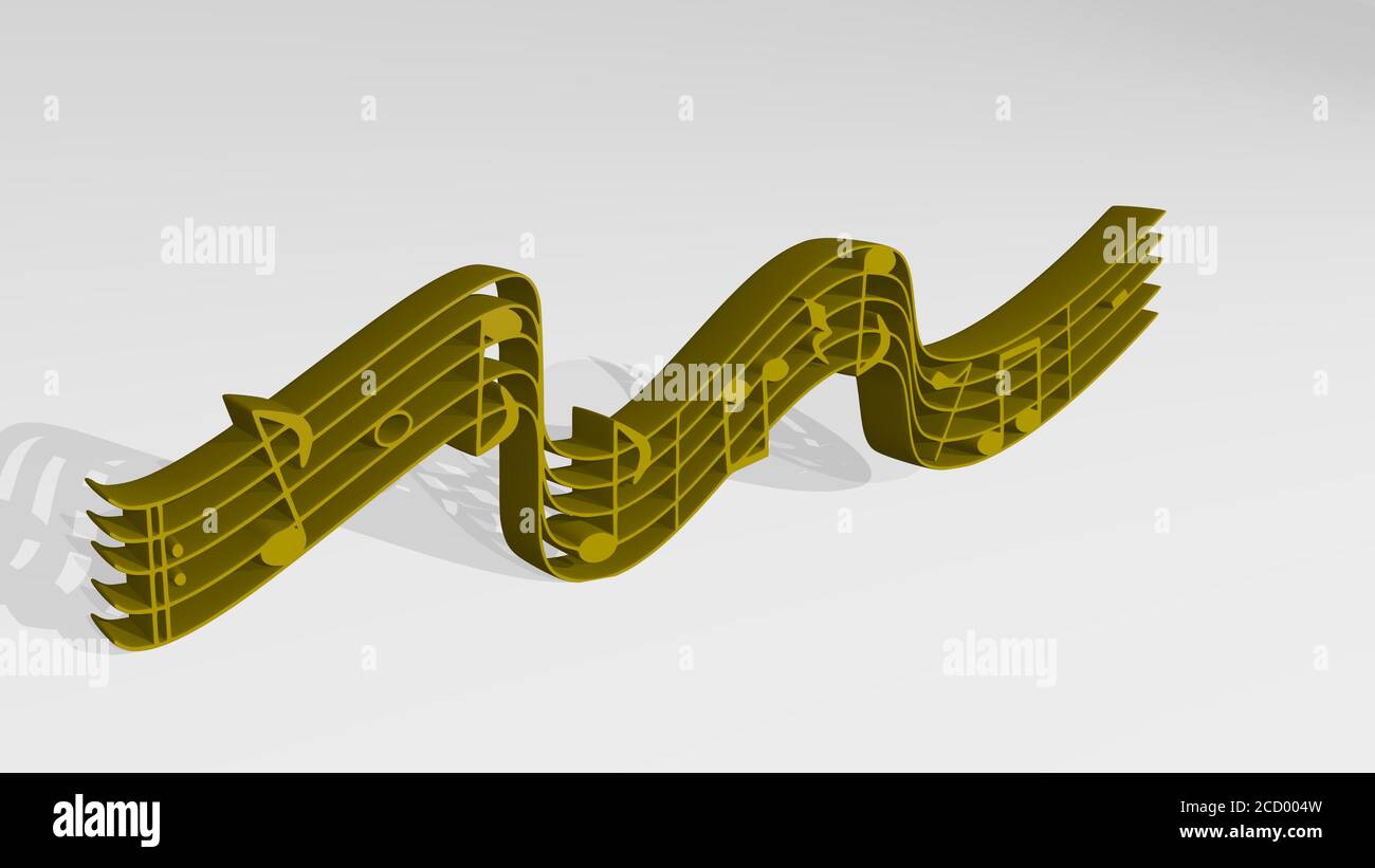 MUSIC NOTES PLAYING 3D icon casting shadow, 3D illustration Stock Photo ...