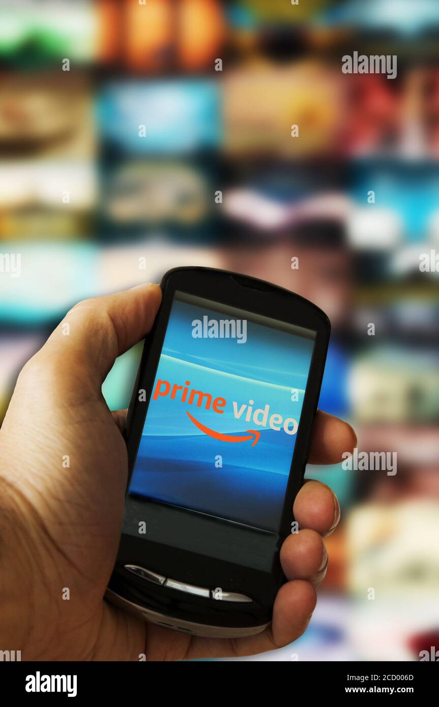 Amazon Prime streaming service concept Stock Photo Alamy
