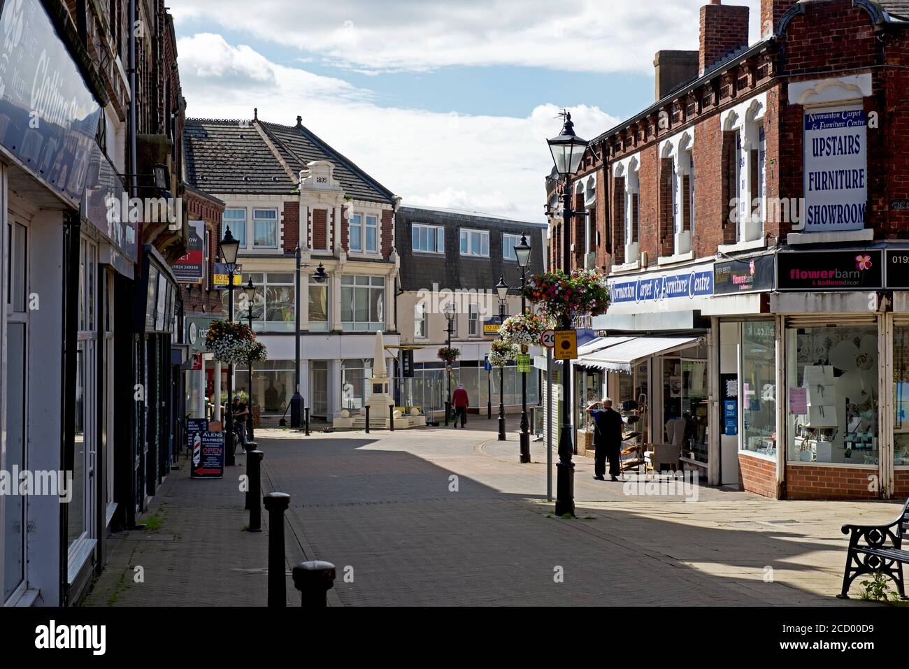 The High Street in the centre of Normanton, West Yorkshire, England UK