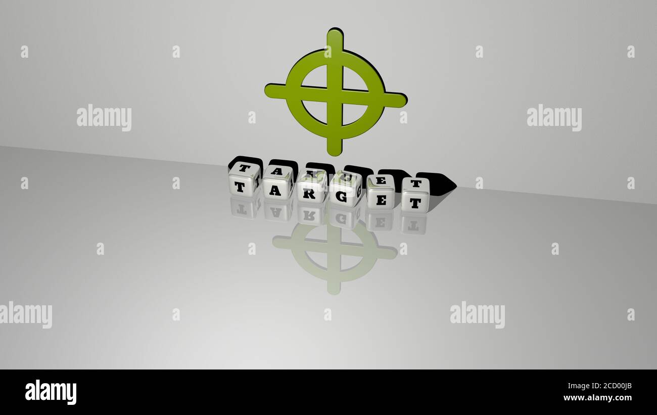 Golden 3d target icon hi-res stock photography and images - Alamy