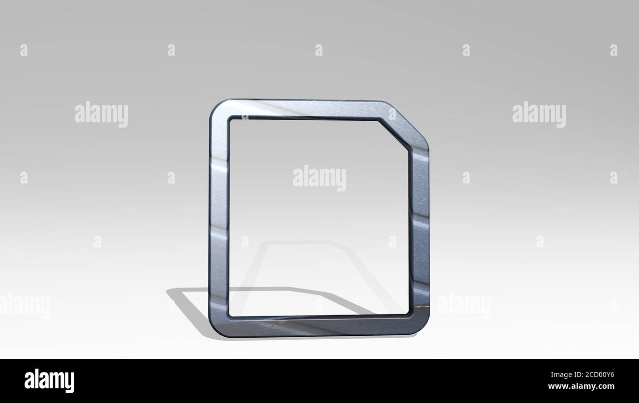 COMMON FILE EMPTY 3D icon standing on the floor, 3D illustration Stock ...