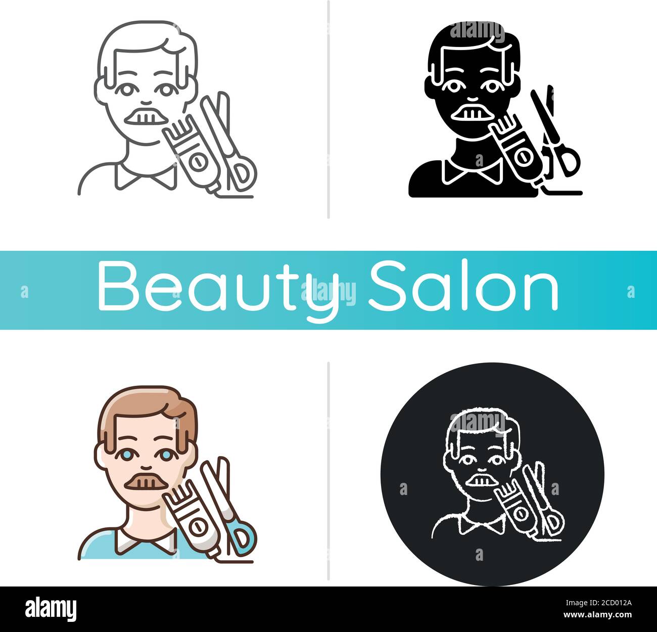 Mens hair cut icon Stock Vector