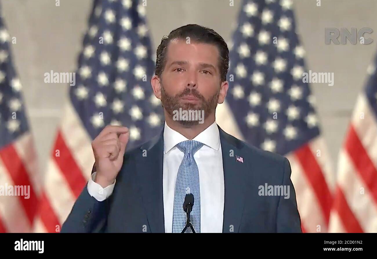 In this image from the Republican National Convention video feed ...