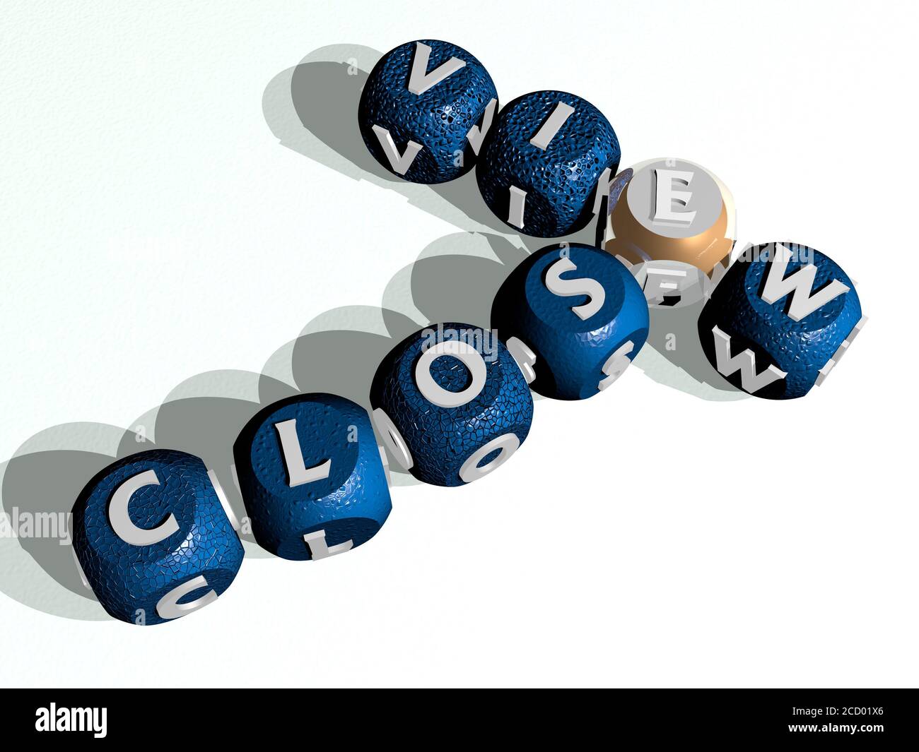 CLOSE VIEW crossword of curved text made of individual letters 3D CLOSE VIEW crossword of curved text made of individual letters 3D