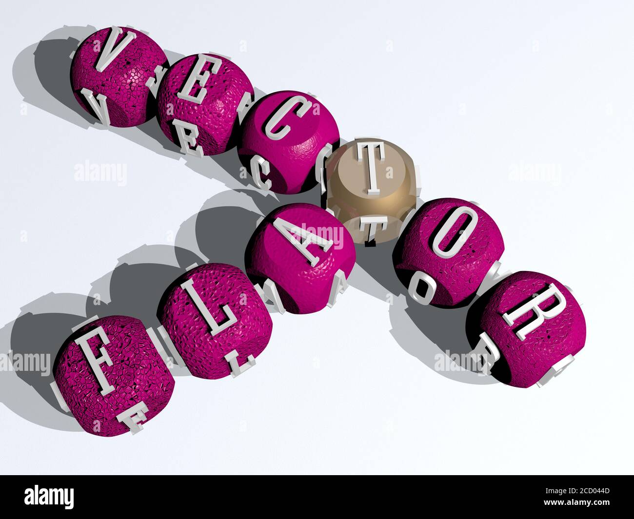 FLAT VECTOR crossword of curved text made of individual letters, 3D illustration Stock Photo Alamy