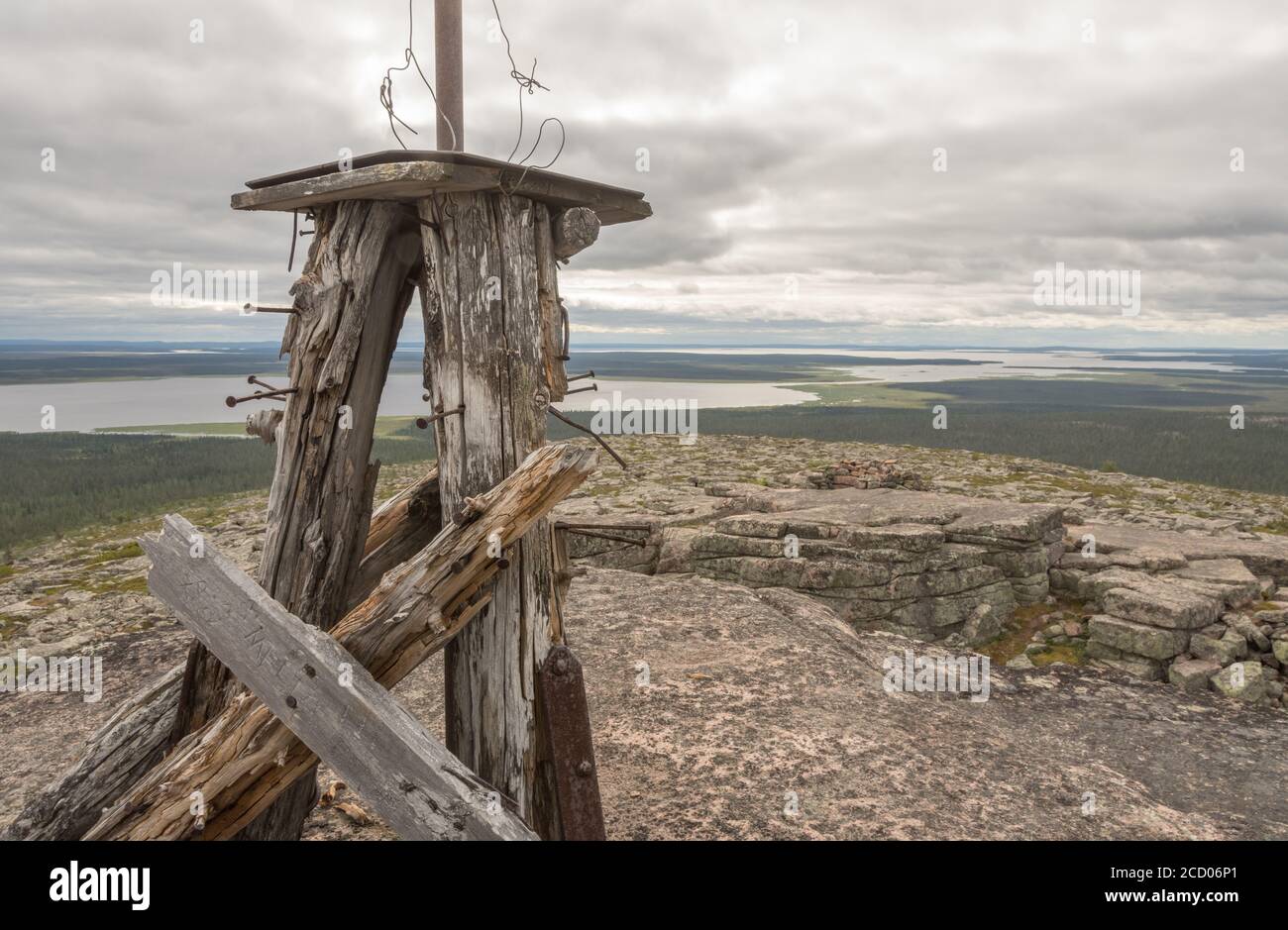 View from Pyhä-Nattanen fell in Finland's Lapland Stock Photo