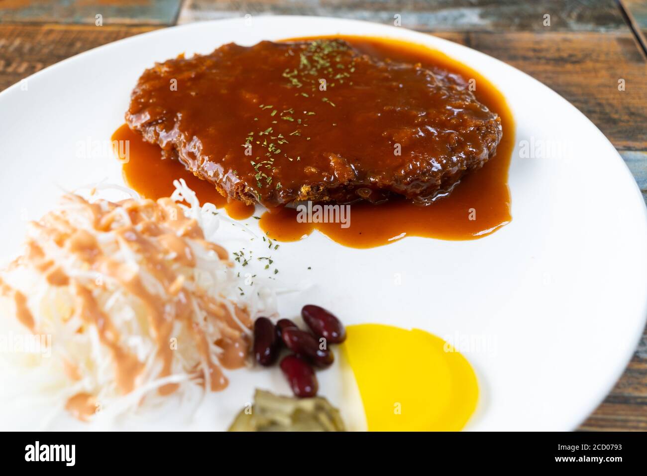 Closeup of Korean Pork Cutlet Stock Photo Alamy
