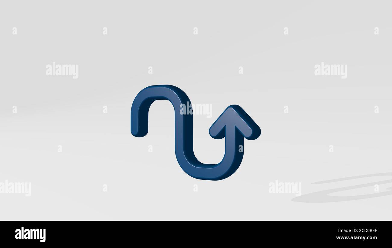 diagram curve rise 3D icon casting shadow, 3D illustration Stock Photo ...