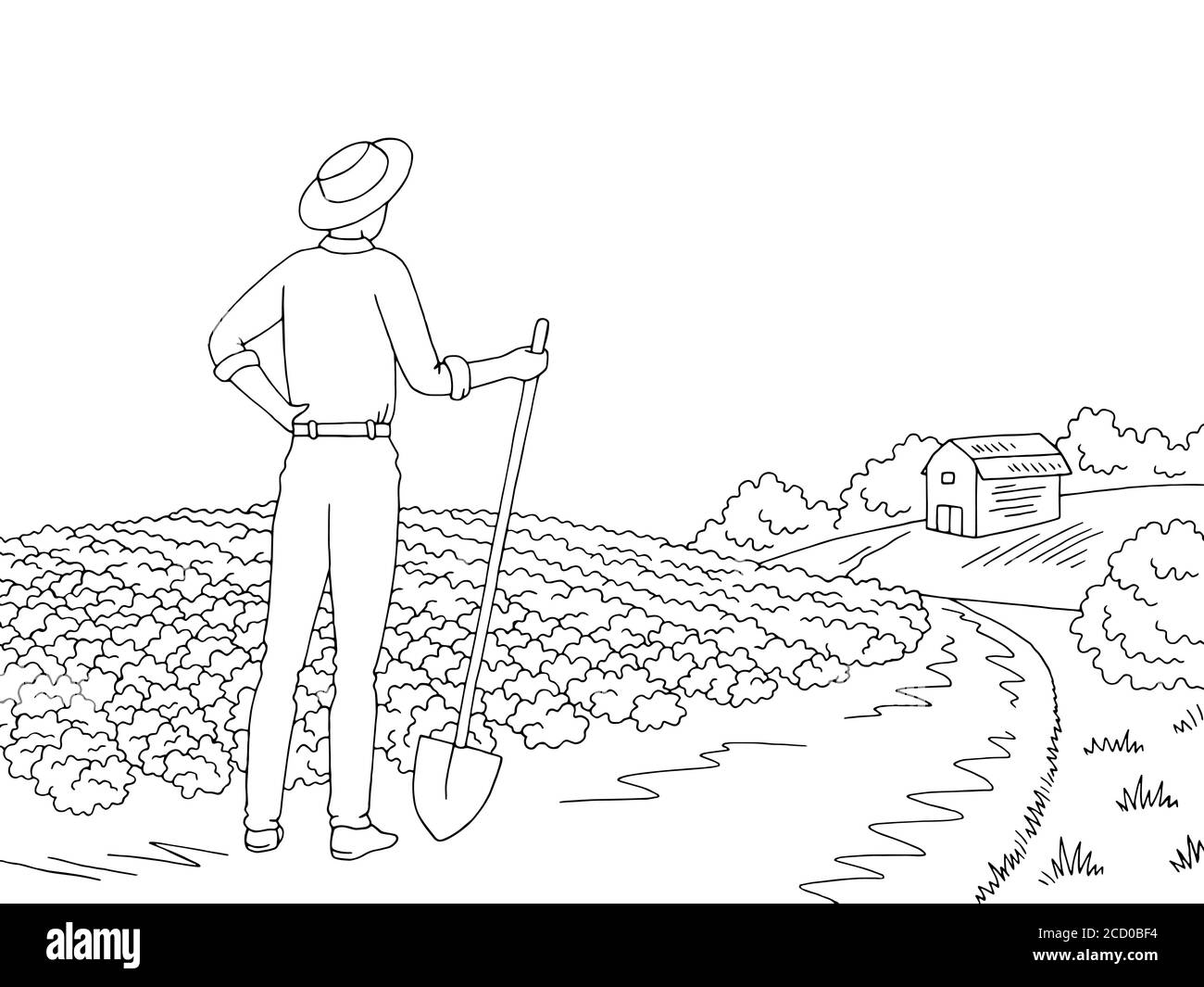 Agriculture Clipart Black And White Black And White Illustration For