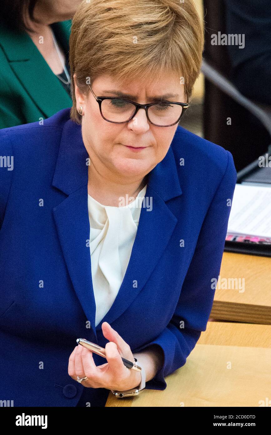 Edinburgh, Scotland, UK.  Pictured: Nicola Sturgeon MSP - First Minister of Scotland and Leader of the Scottish National Party. Credit: Colin Fisher/Alamy Live News. Stock Photo
