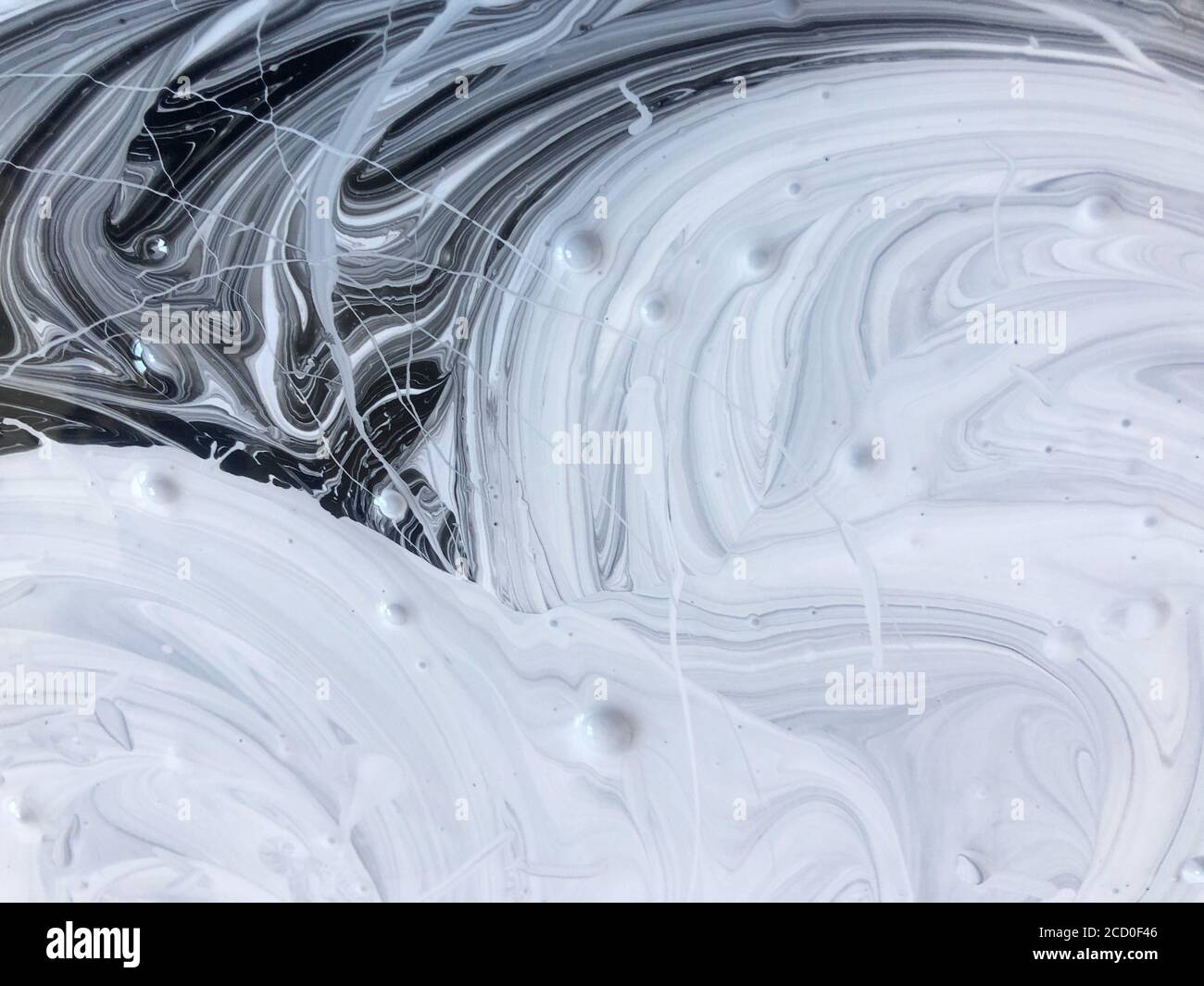 Black and white abstract marble background Stock Photo