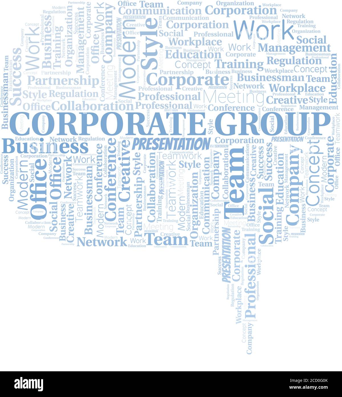 Corporate Group vector word cloud, made with the text only Stock Vector ...
