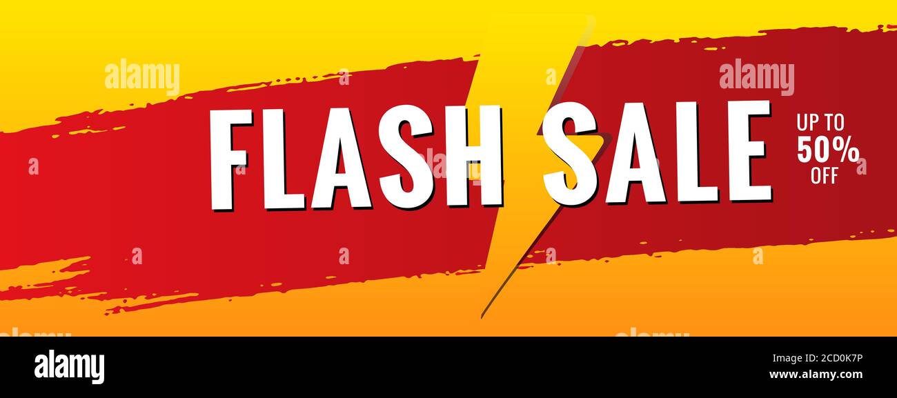 Flash sale banner template design Stock Vector Image & Art - Alamy