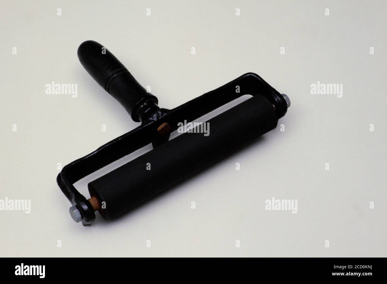 Ink rollers used in printing in old times. Ink roller. Hand roller