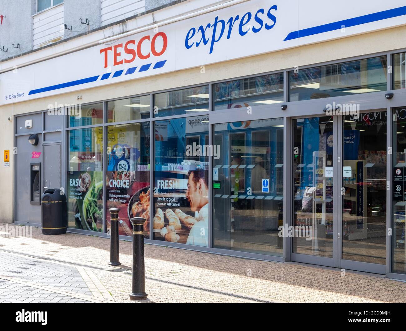 Tesco express shop exterior in Brixham, Devon, UK Stock Photo