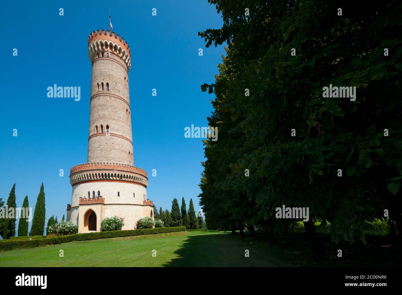 Italy, Lombardy, Desenzano del Garda, Monumental Tower of St. Martin of the Battle near the Lake Garda Stock Photo