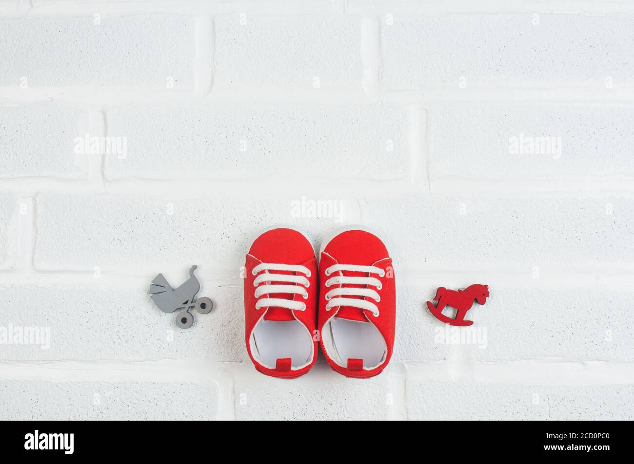 red baby booties