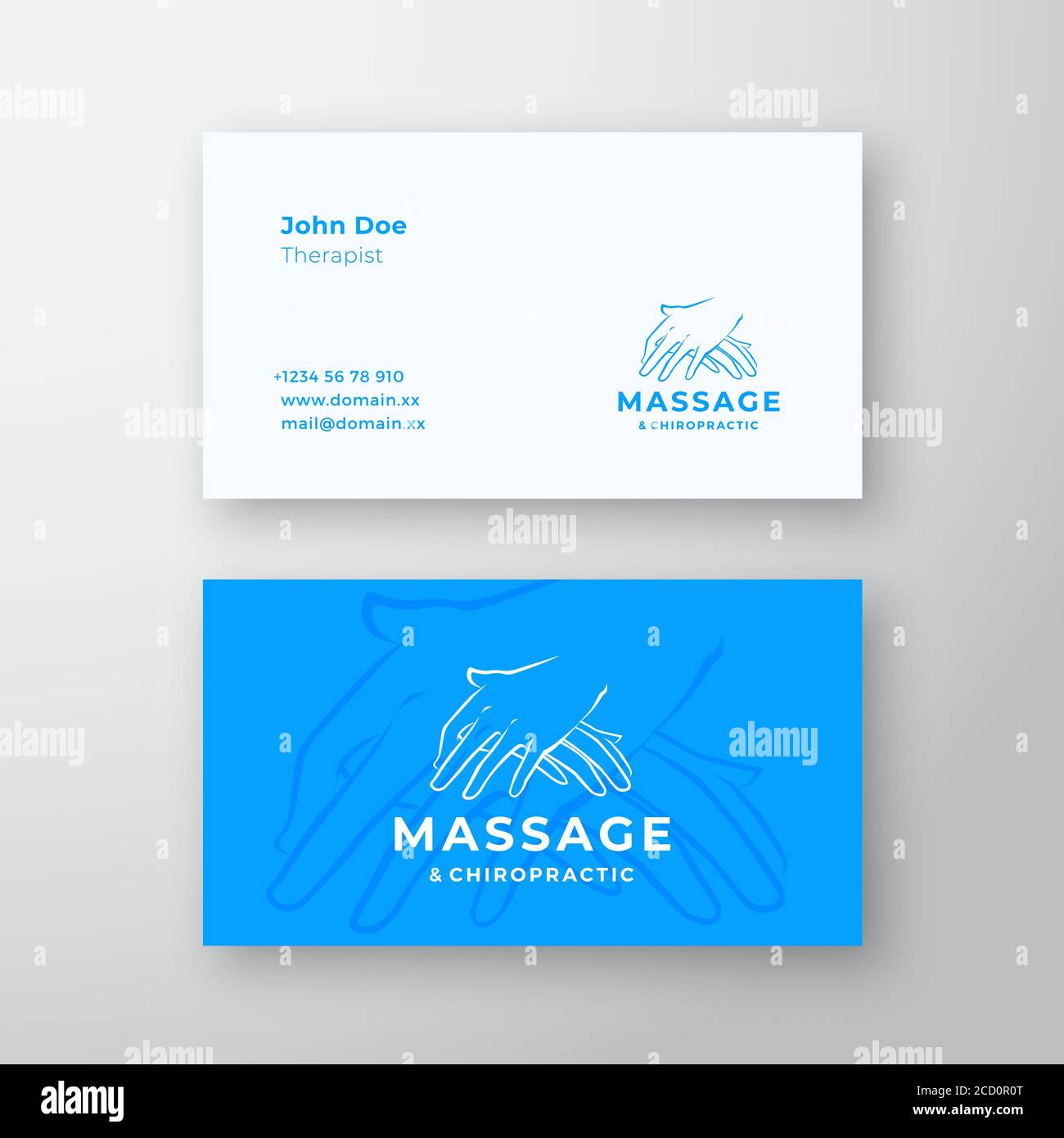 Massage and Chiropractic Abstract Vector Logo and Business Card Inside Massage Therapy Business Card Templates