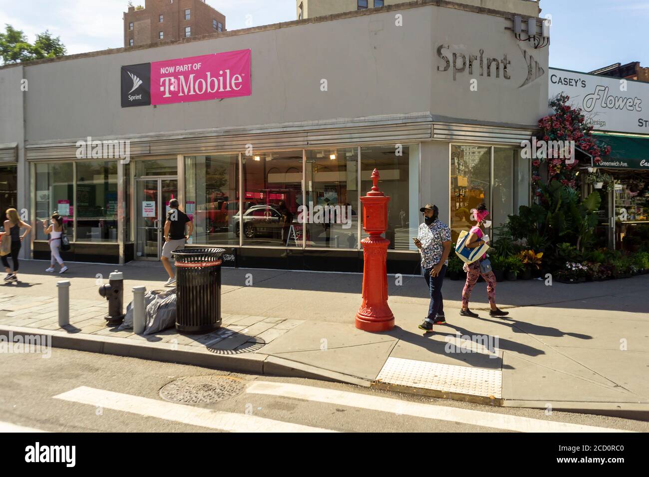 A T-Mobile USA store, formerly a Sprint store, in the Greenwich Village neighborhood in New York on Thursday, August 20, 2020. (© Richard B. Levine) Stock Photo