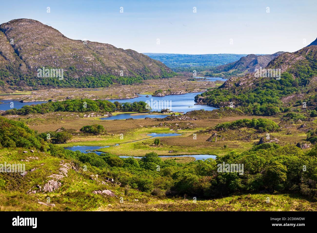Spectacular viewpoint of the lakes of Kerry, of the Kilarney National