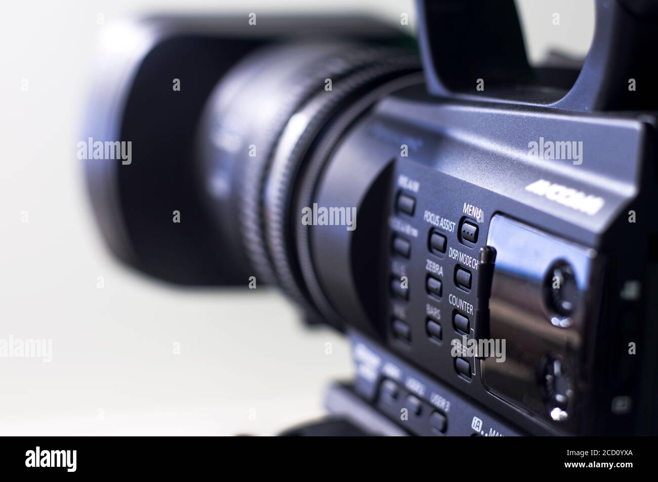 Professional video camera used by journalists Stock Photo Alamy