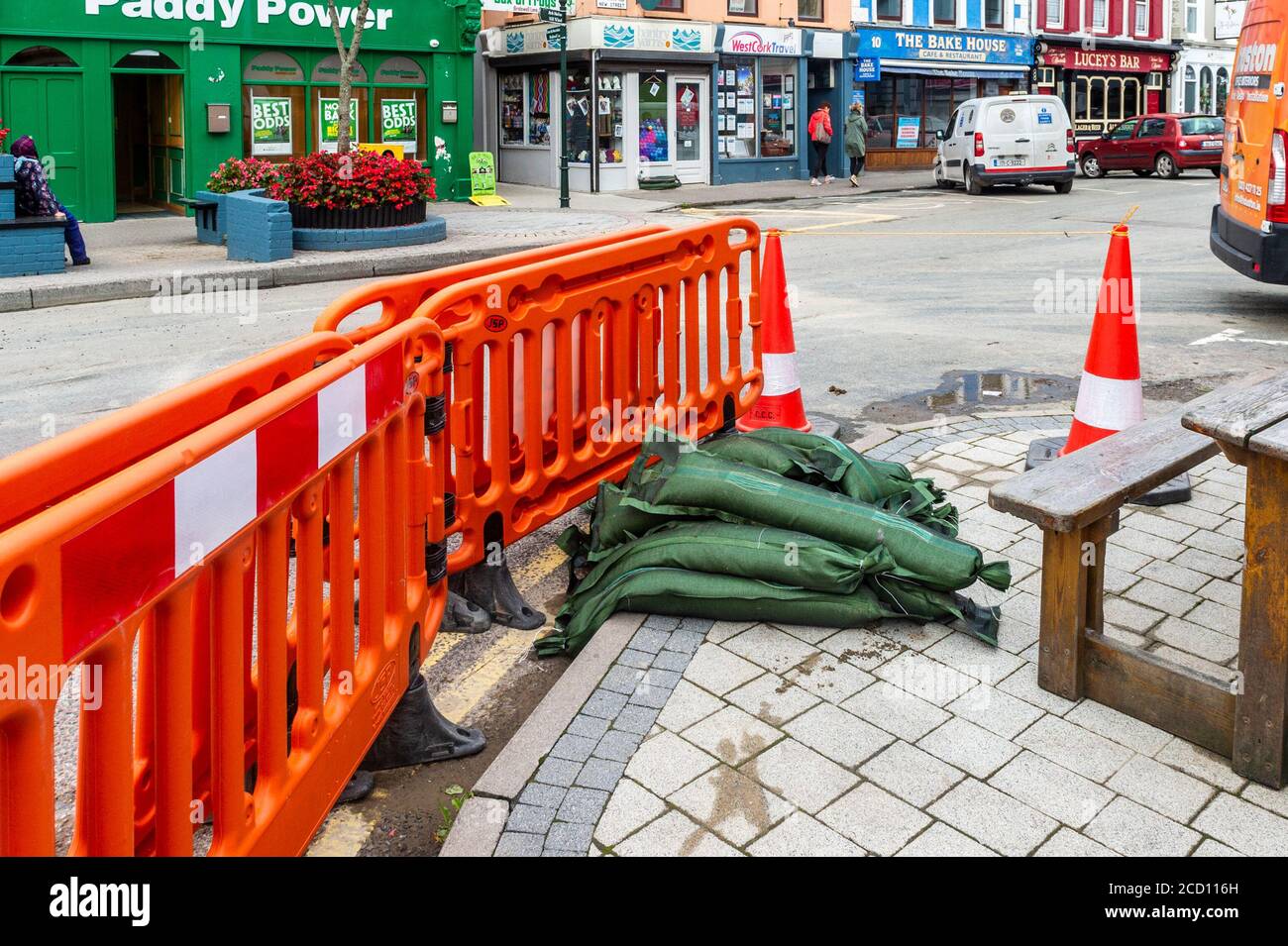 Bantry, West Cork, Ireland. 25th Aug, 2020. Bantry town was the victim of major floods last night with at least 50 homes and businesses suffering significant water and mud damage. The floods happened during a 4 hour deluge of rain. Credit: AG News/Alamy Live News Stock Photo