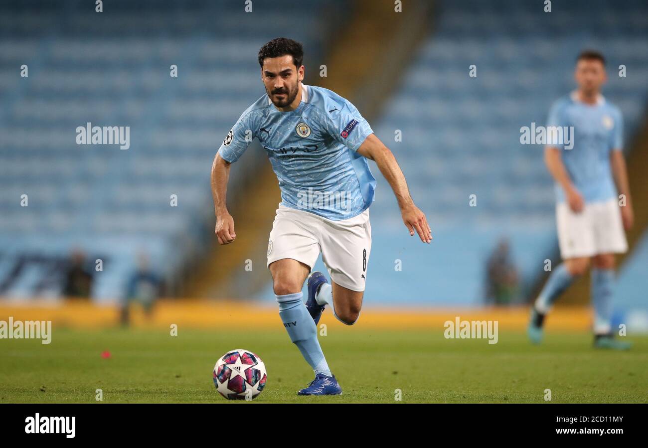 Manchester City's Ilkay Gundogan during the UEFA Champions League, round of 16, second leg match at the Etihad Stadium, Manchester. Friday August 7, 2020. See PA story SOCCER Man City. Photo credit should read: Nick Potts/PA Wire. Stock Photo
