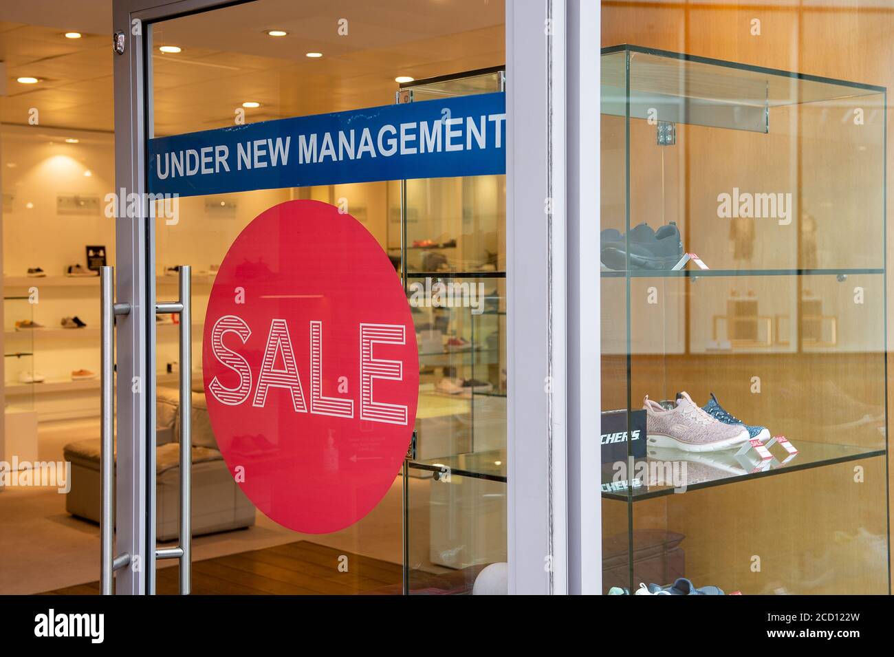 Windsor, Berkshire, UK. 25th August, 2020. The Johnsons Shoe shop in Windsor had closed down following the Coronavirus lockdown, however, it has now reopened and is under new management of Daniel Footwear. Credit: Maureen McLean/Alamy Stock Photo