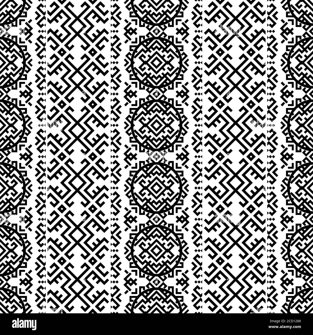Persian ethnic motif pattern texture design background in monochrome color Stock Photo