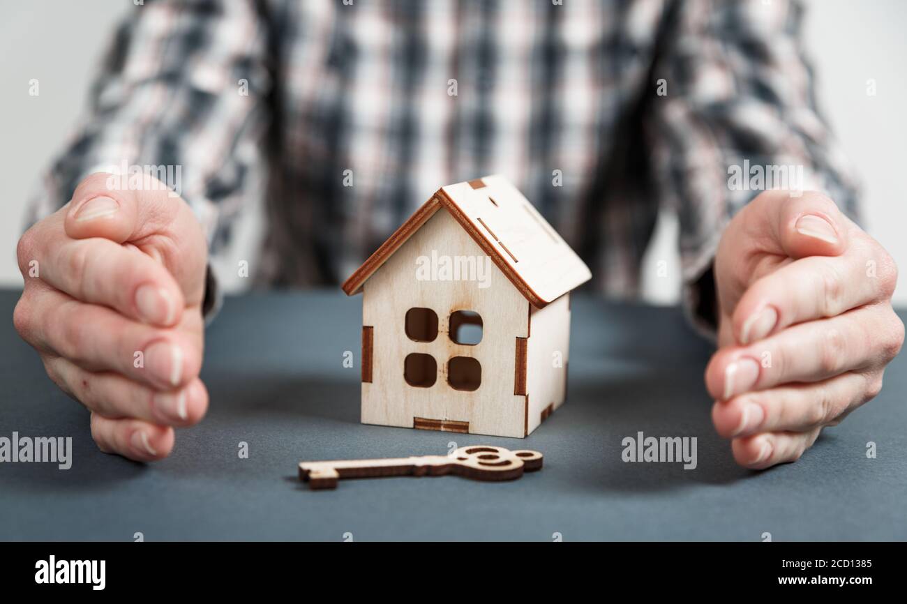 Real estate concept. Buying and selling homes. Mortgage and payment of