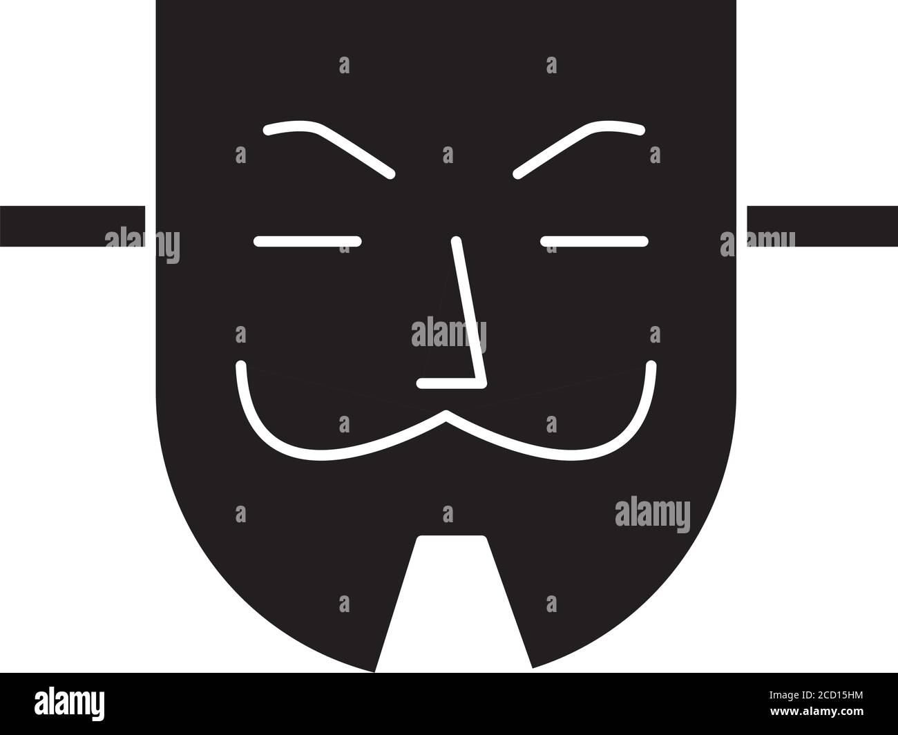 Salvador Dali mask silhouette style icon vector illustration design Stock Vector