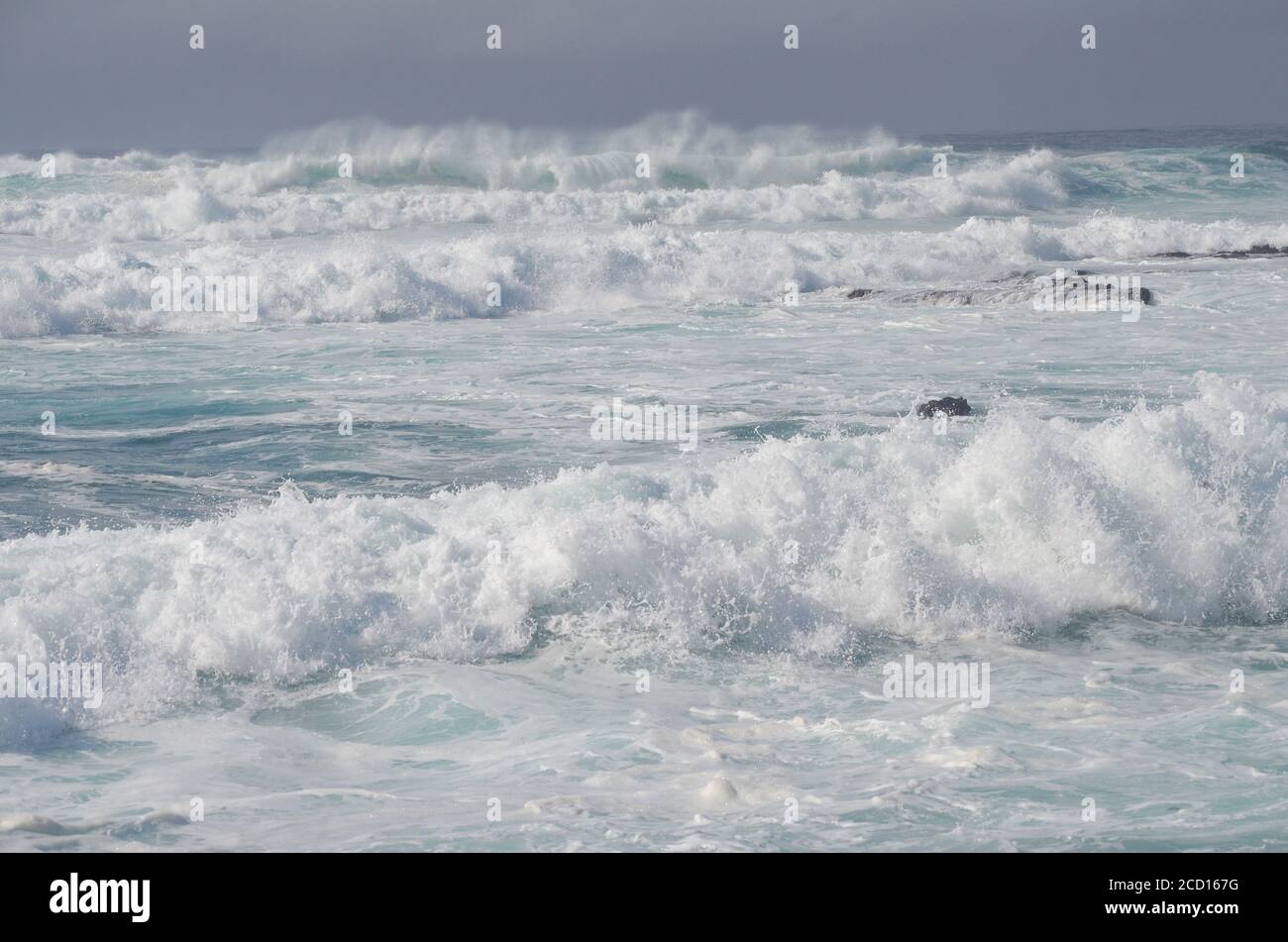 Stormy weather and sea swell in the FaialPico Channel, Azores islands