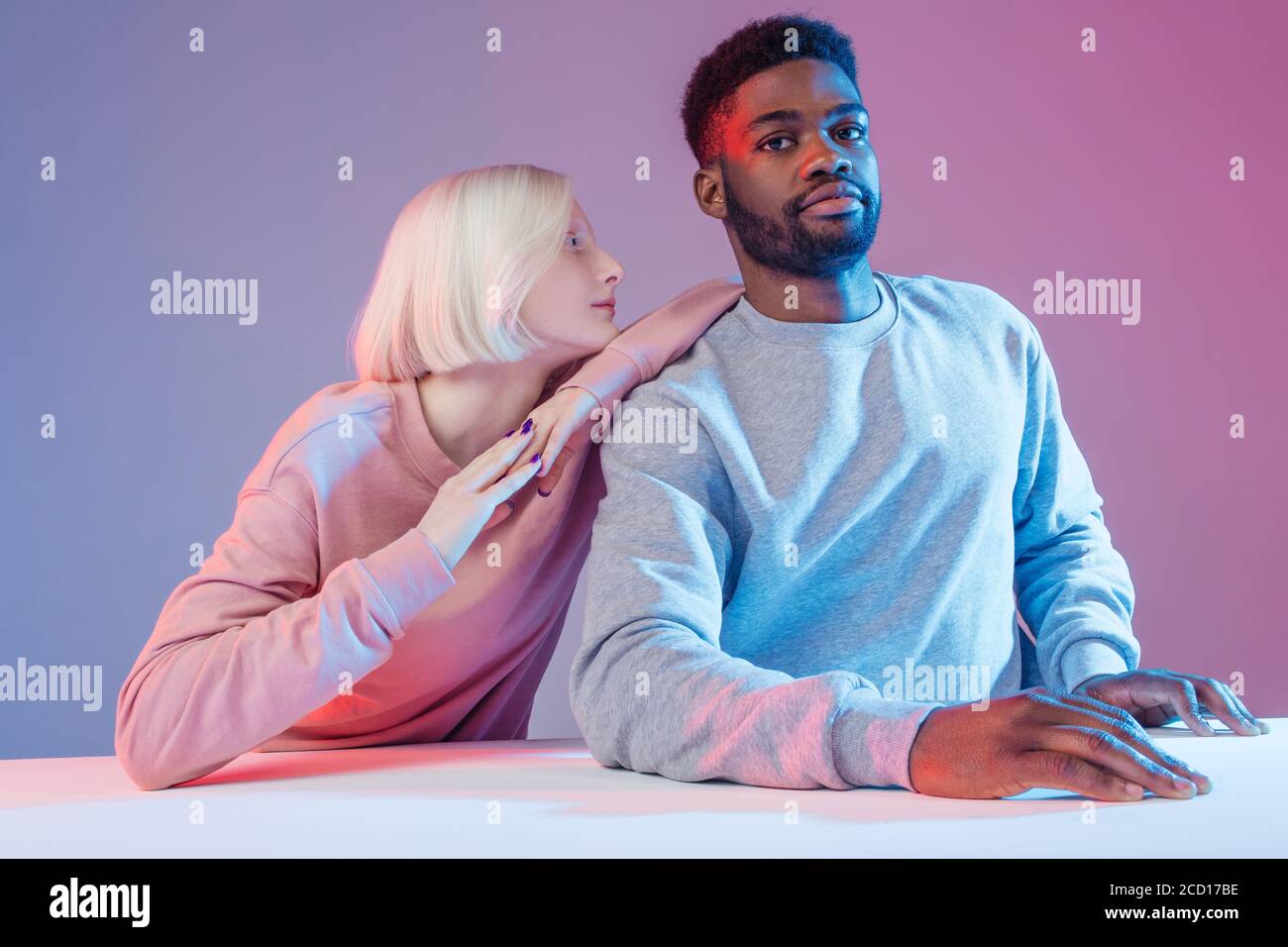 young loving girl trying to pay attention to her boyfriend, wbeautiful