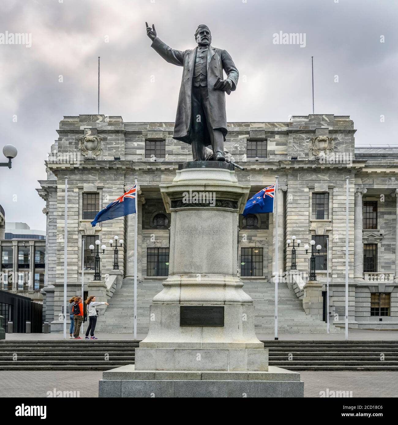 Statue of Richard Seddon, a New Zealand politician who served as the
